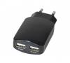 Chargeur secteur USB 2 ports 3,1 amp�res noir