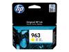 CARTOUCHE JET D'ENCRE 963 JAUNE 10.7ML HP OFFICEJET PRO 9010.9012.9013.9014.9015.9016.9019.9020.9022.9023.9025 ORIGINE
