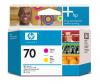 HP 70 t�te d'impression magenta  + jaune