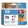 HP 70 t�te d'impression noir mat + rouge