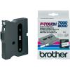 Ruban BROTHER TX231 pour �tiqueteuses (noir/blanc) 12 mm lamin� 