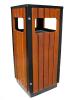 Poubelle ext�rieure 50/50/120 bois - m�tal avec porte